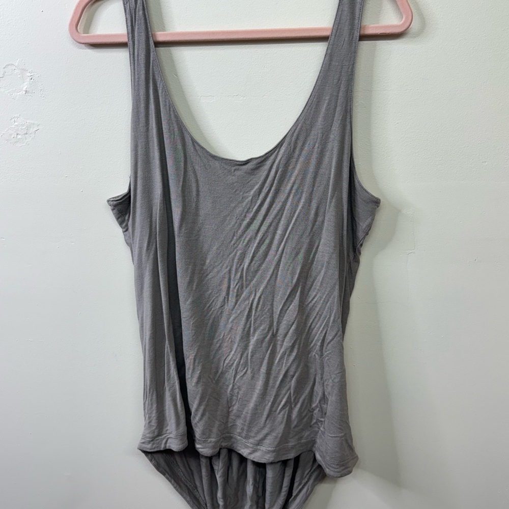 Grey Scoop Neck Tank